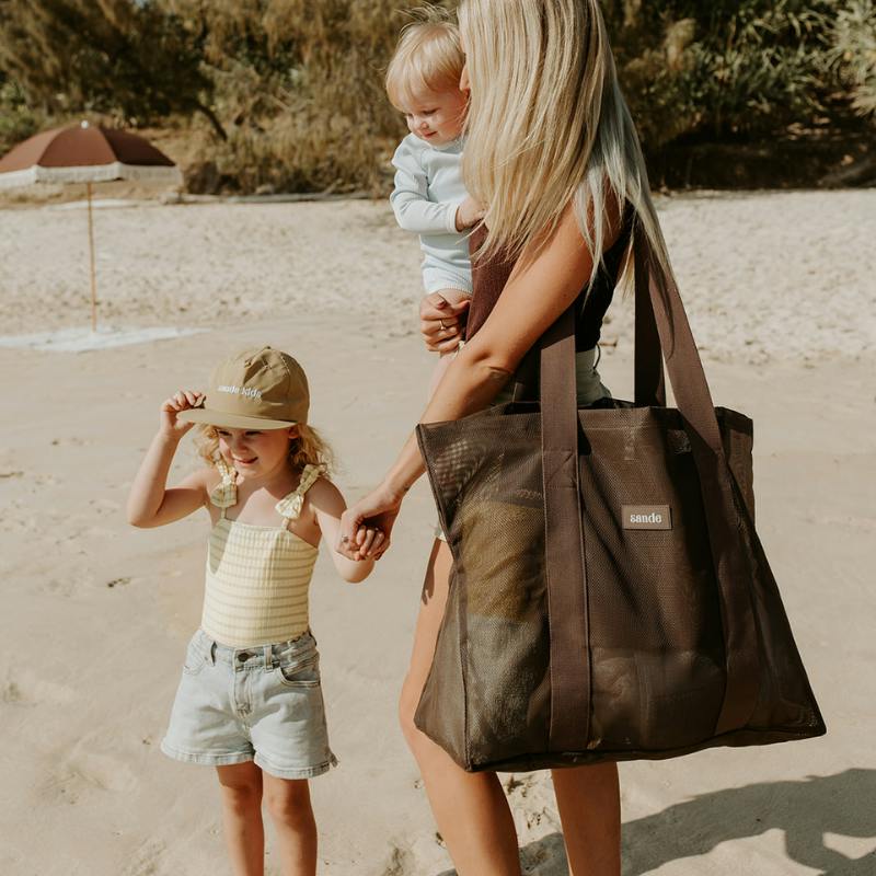 Beach Hauler™ - Mini Mesh Beach Bag – Espresso