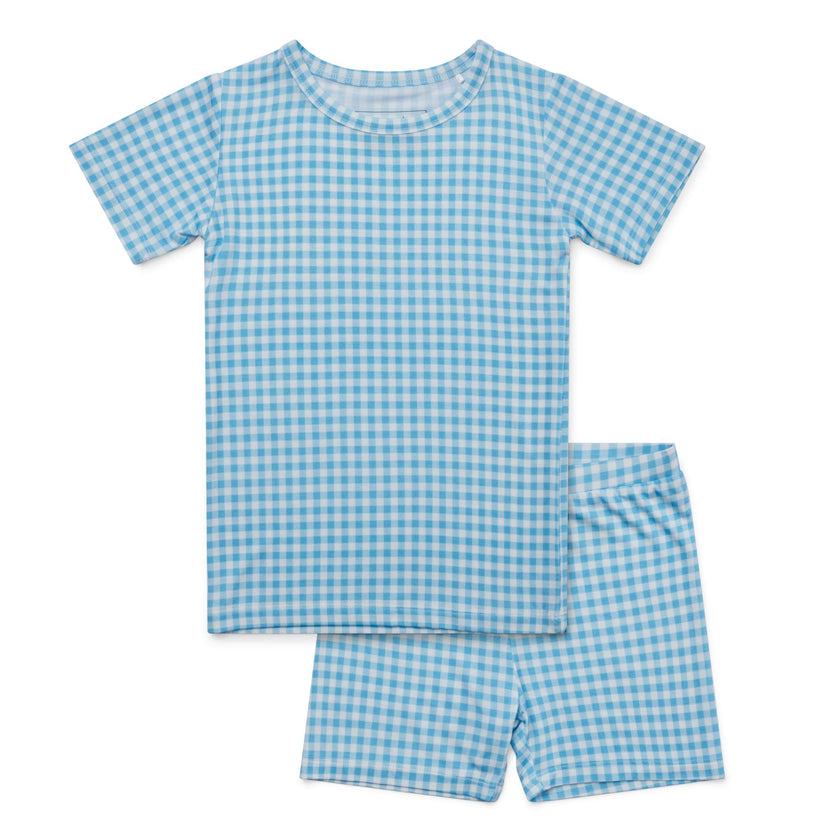 Harbor Gingham Short Sleeve & Shorts Bamboo Toddler Pajama Set