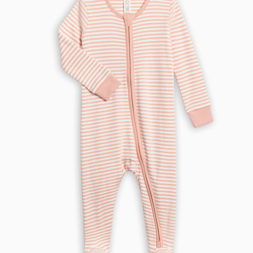 Peyton Zipper Sleeper Ballet Stripe