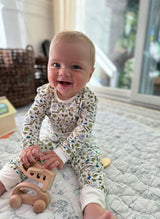 Children's Two Piece Organic Pajamas - Happy Monkey
