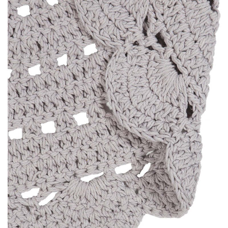 Alma Hand-Crocheted Scalloped Round Rug