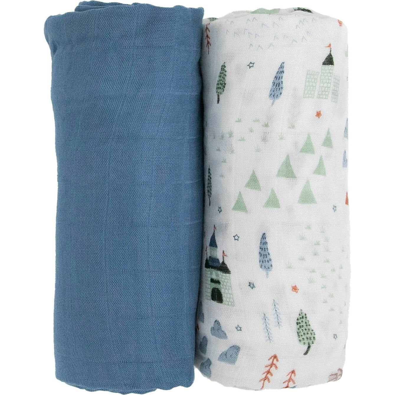 Deluxe Muslin Swaddle Blanket 2 Pack - Dragon Days