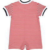 Stripe Knit Shortall With Nautical Applique