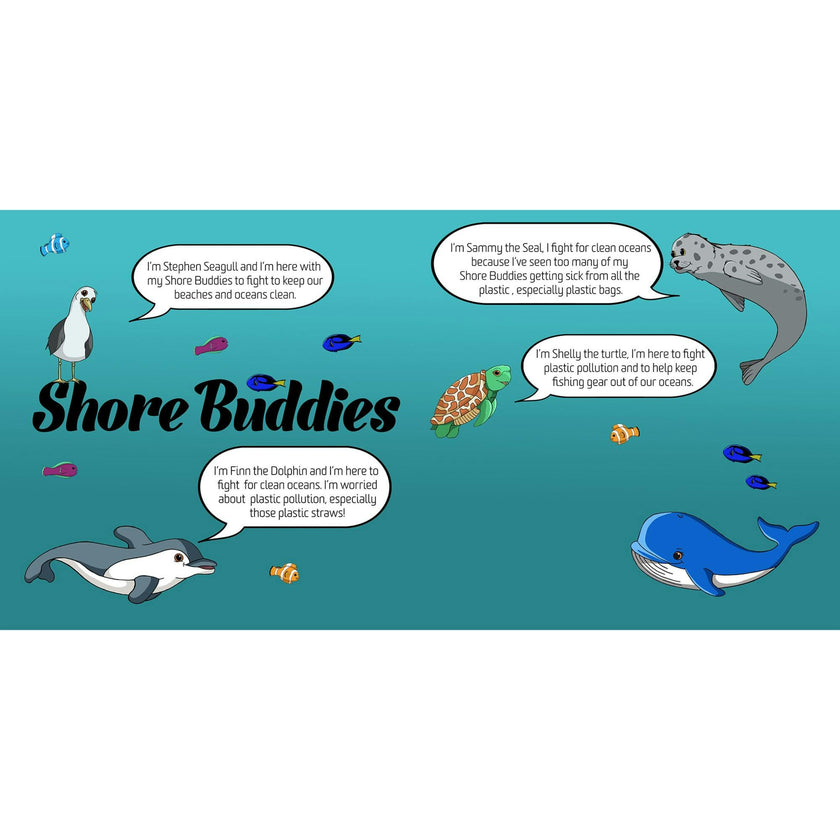 Shore Buddies & the Plastic Ocean Children's Hardcover Picture Book About Plastic Pollution