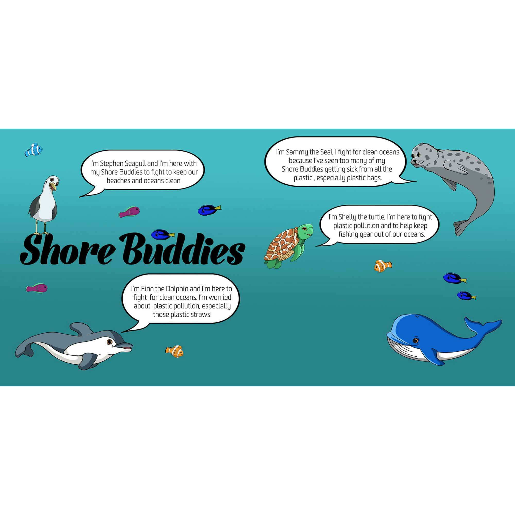 Shore Buddies & the Plastic Ocean Children's Hardcover Picture Book About Plastic Pollution