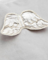 Velour Angel Wing™ Sleepsuit - Silver & Grey