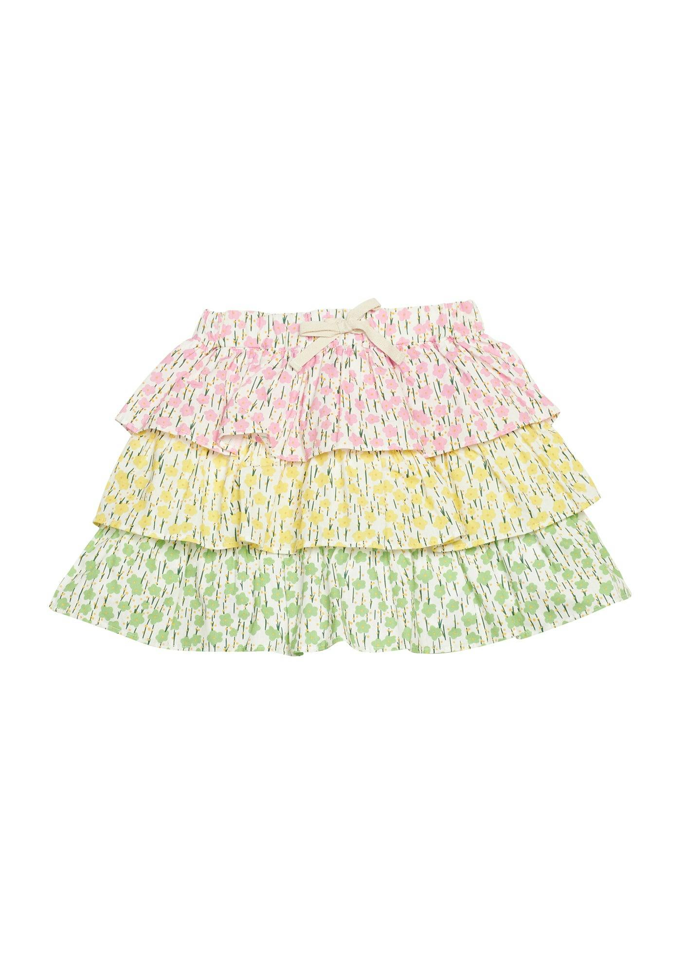 Multi Tiered Skort - Darien Daisies