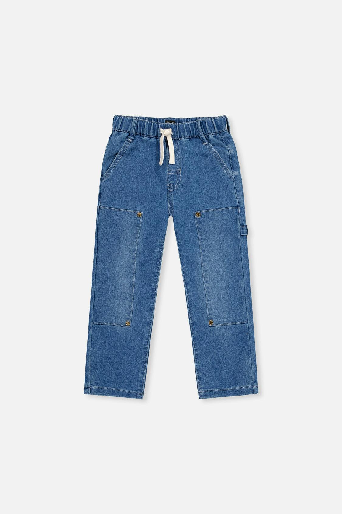 French Terry Denim Pants Light Blue