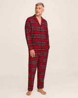 Men's Brushed Twill Pajama Set in Imperial Tartan