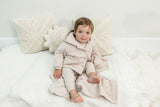 Raddish Print Swaddle Blue/Biscuit