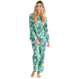 Women's Martinique® Green Banana Leaf Long PJ Set - Organic Cotton Poplin