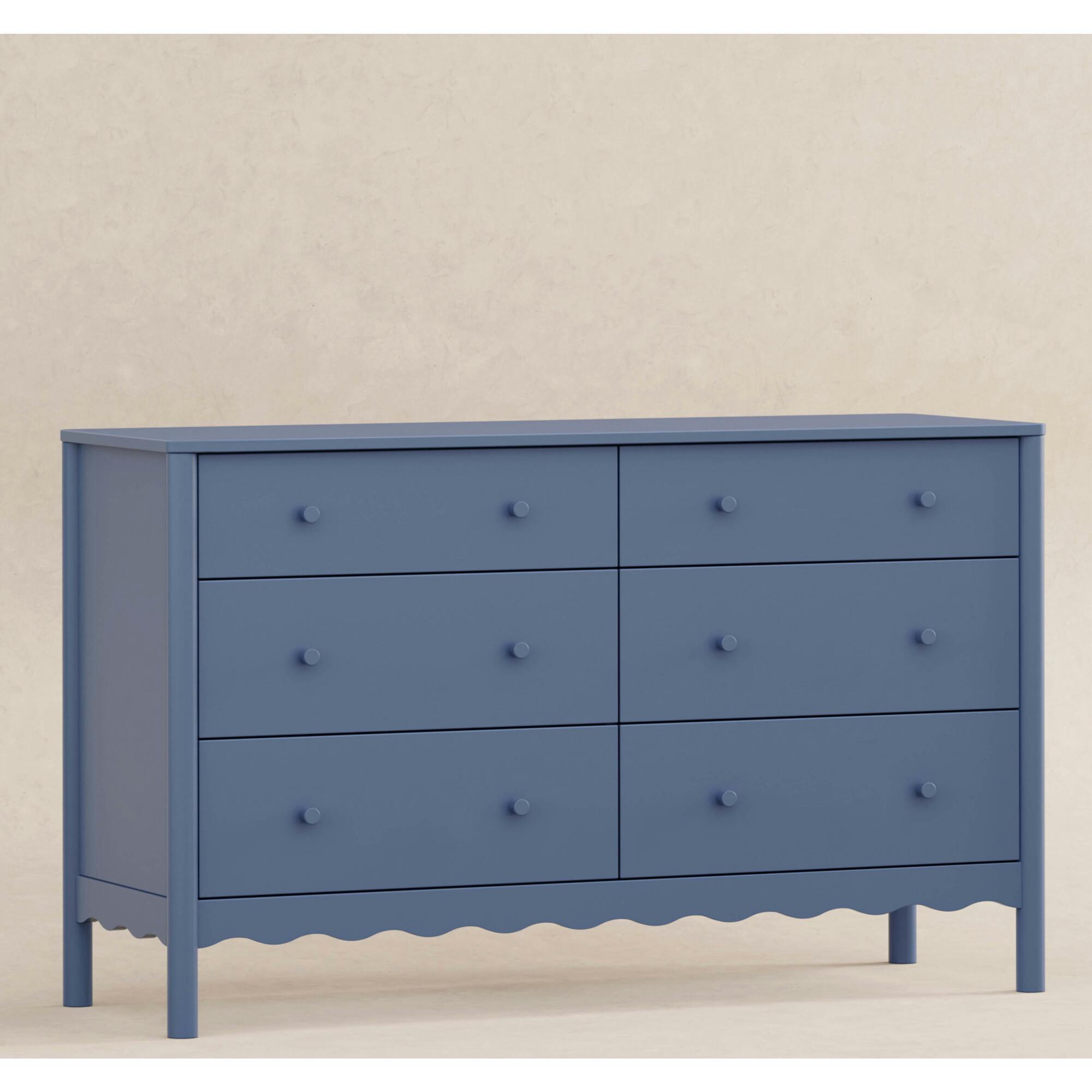 Swell 6-Drawer Assembled Dresser in Cove Blue
