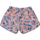 Girls Sustainable Flat Front Side Cut Drawstring Board Shorts