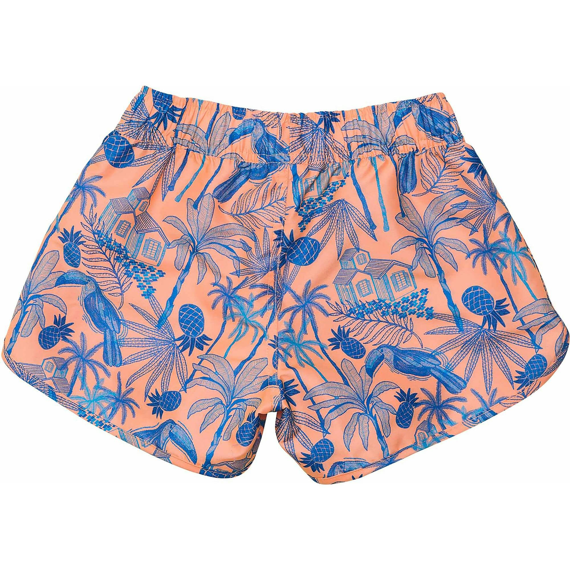 Girls Sustainable Flat Front Side Cut Drawstring Board Shorts