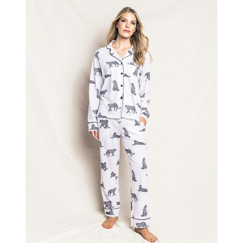 Women's Pima Pajama Set in Panthère de Paris