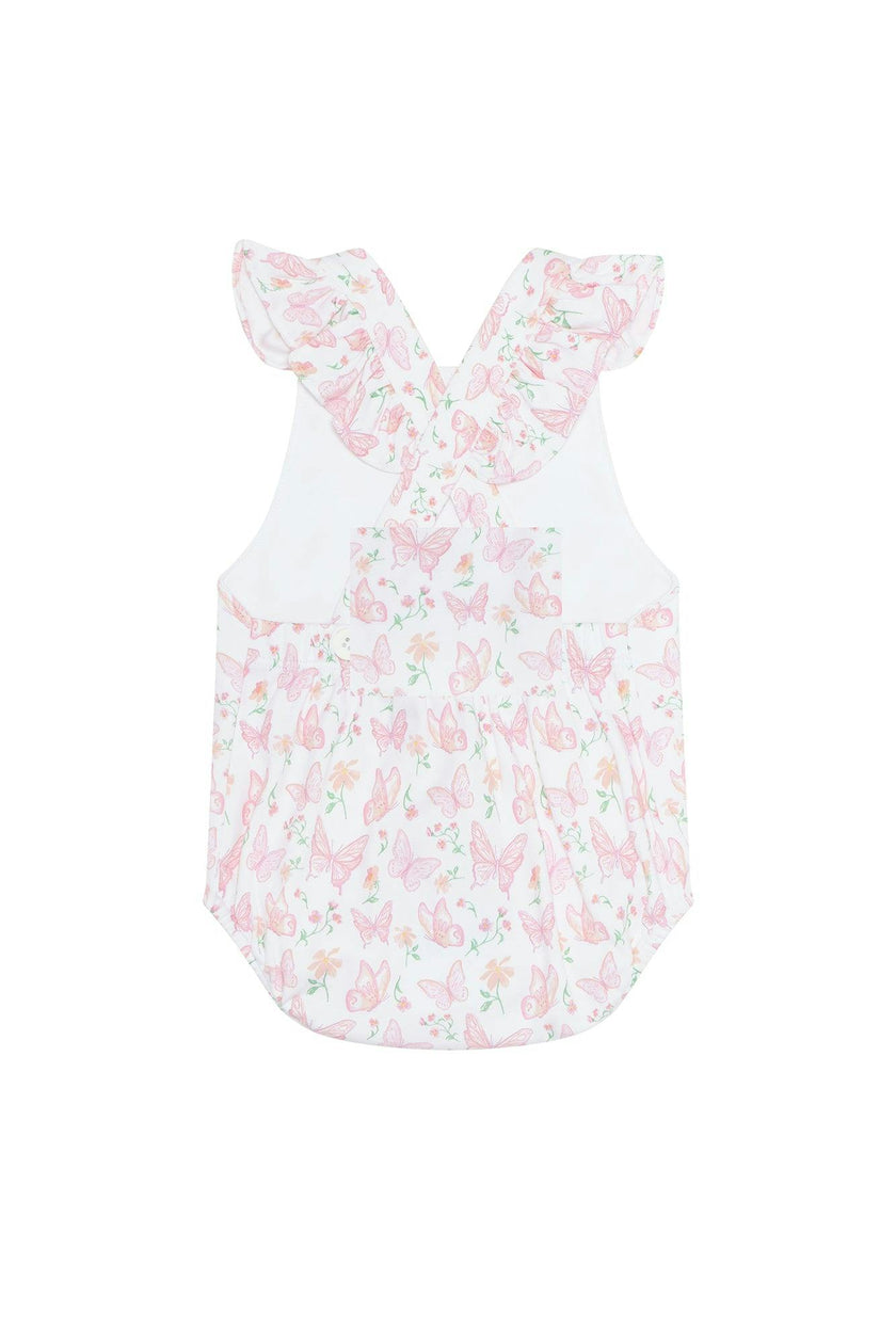 Butterflies Print Ruffle Bubble