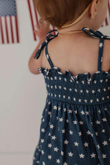 Baby Girl Tiered Mini Dress Set in American Stars