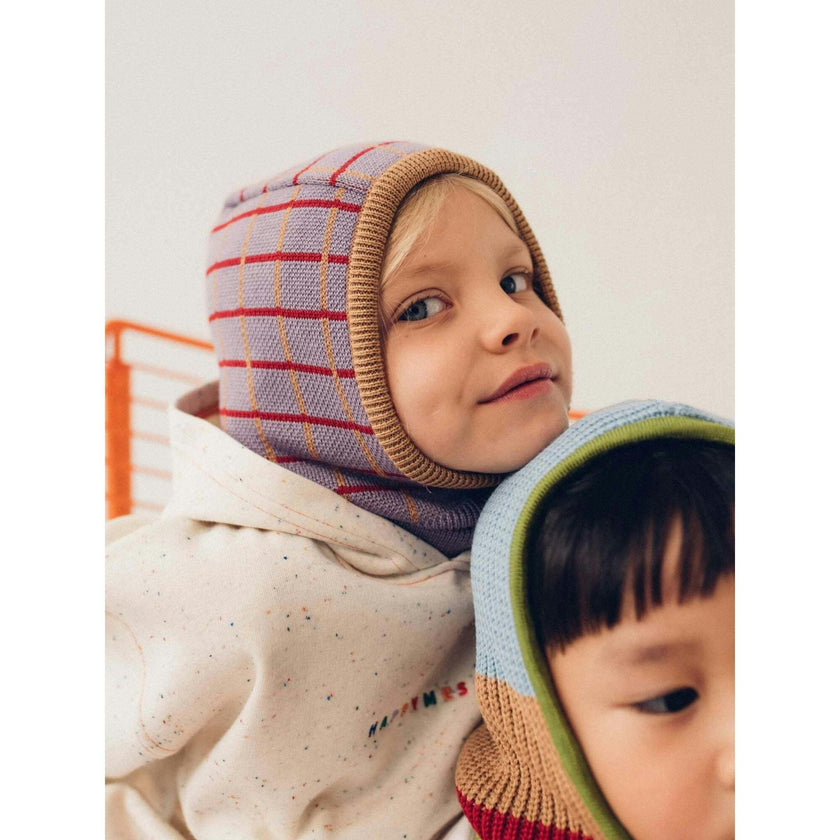 children's merino wool balaclava - icy lilac