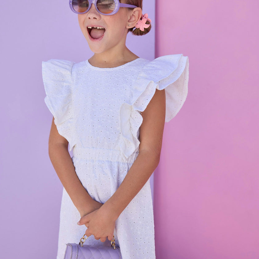 Sadie Dress - White Embroidery