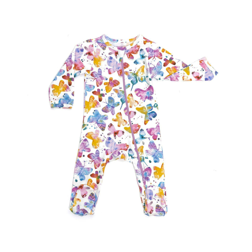 Zipped Long Sleeve Footed Onesie
