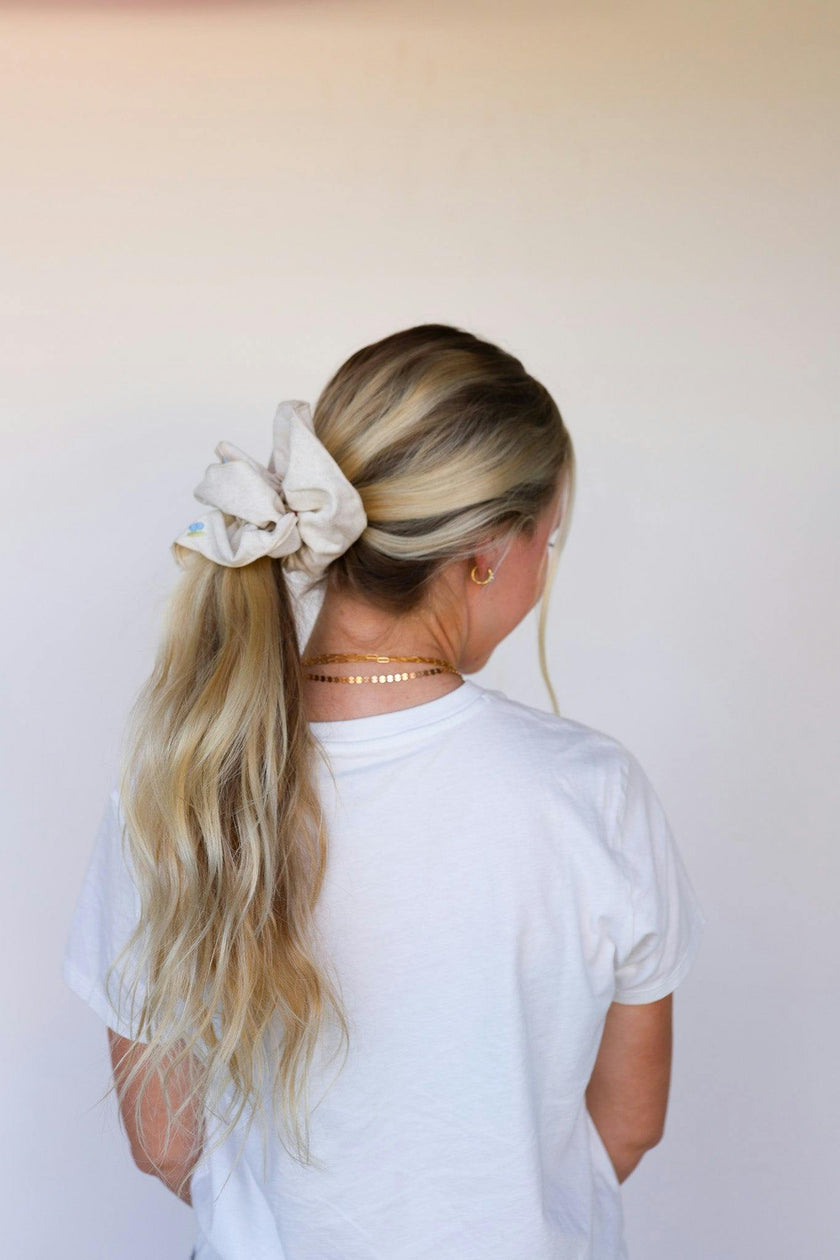 CREAM FARMERS MARKET CORSET SCRUNCHIE
