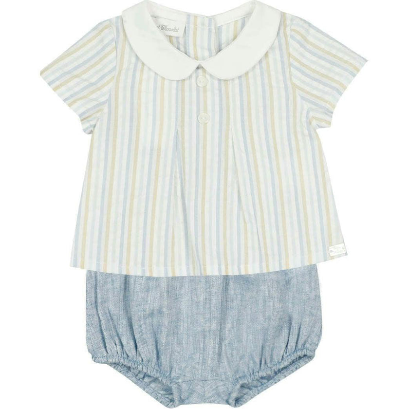 TARTINE ET CHOCOLAT Coastal Stripe Baby Set