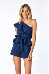 Stella Pleated Shorts Navy