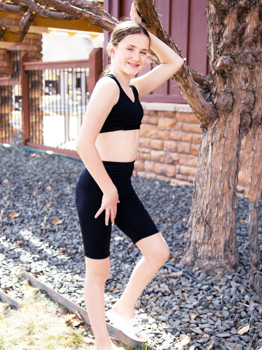 Essential Black Activewear Bike Shorts