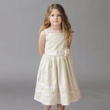 Linen Cami Rosette Dress
