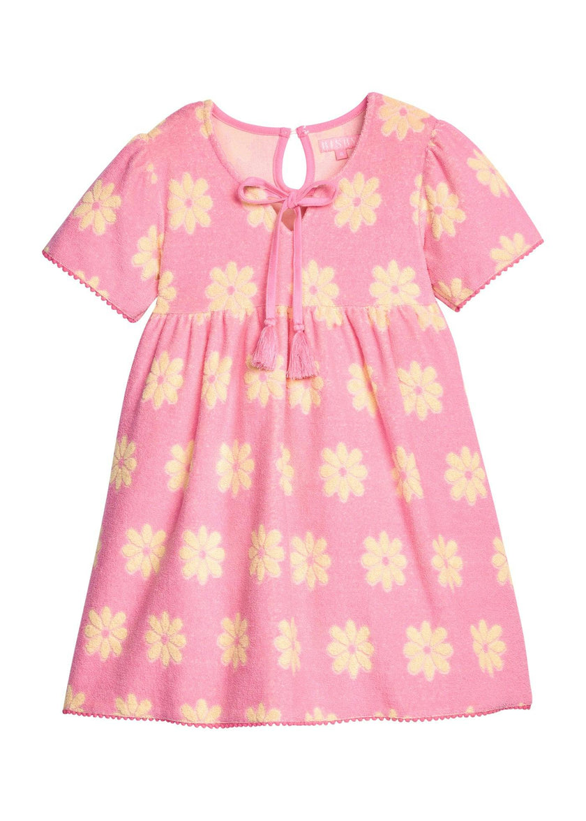 Riviera Dress - Pink Floral Terry