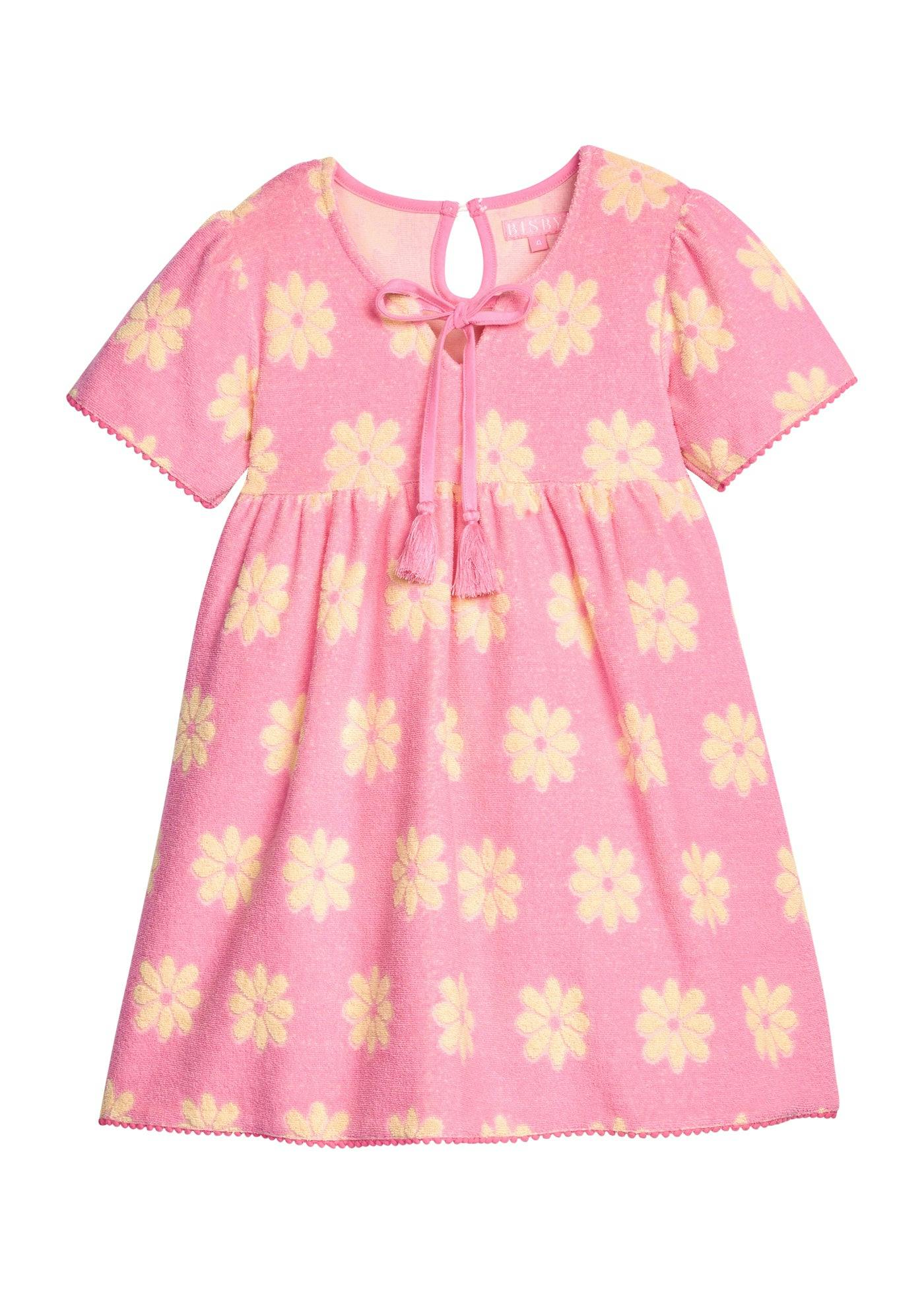 Riviera Dress - Pink Floral Terry
