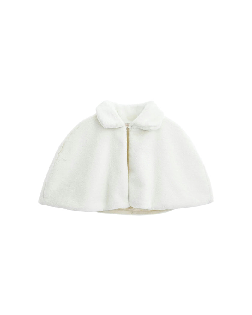 Ivory Faux Fur Cape