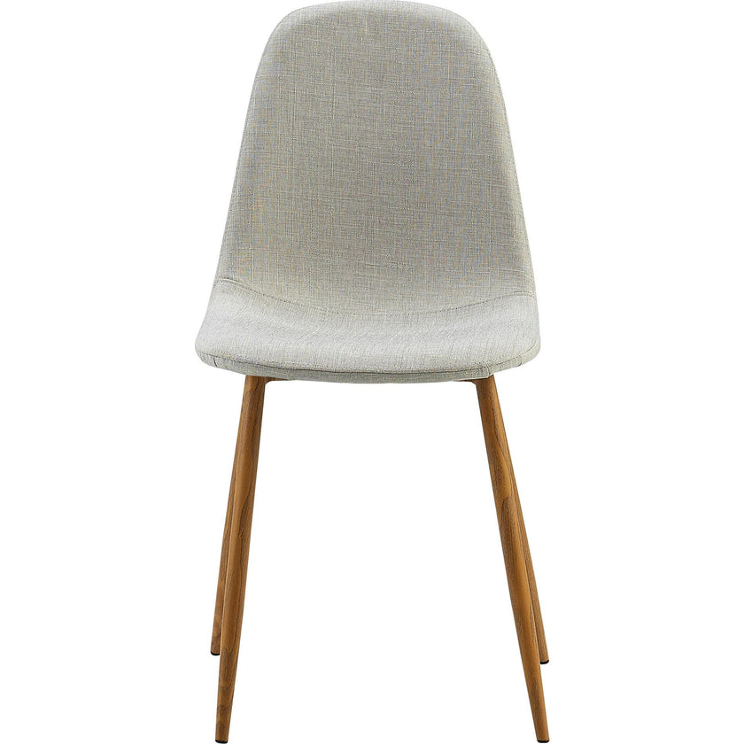 Minimalista Fabric Dining Chair with Wood Grain Metal Legs