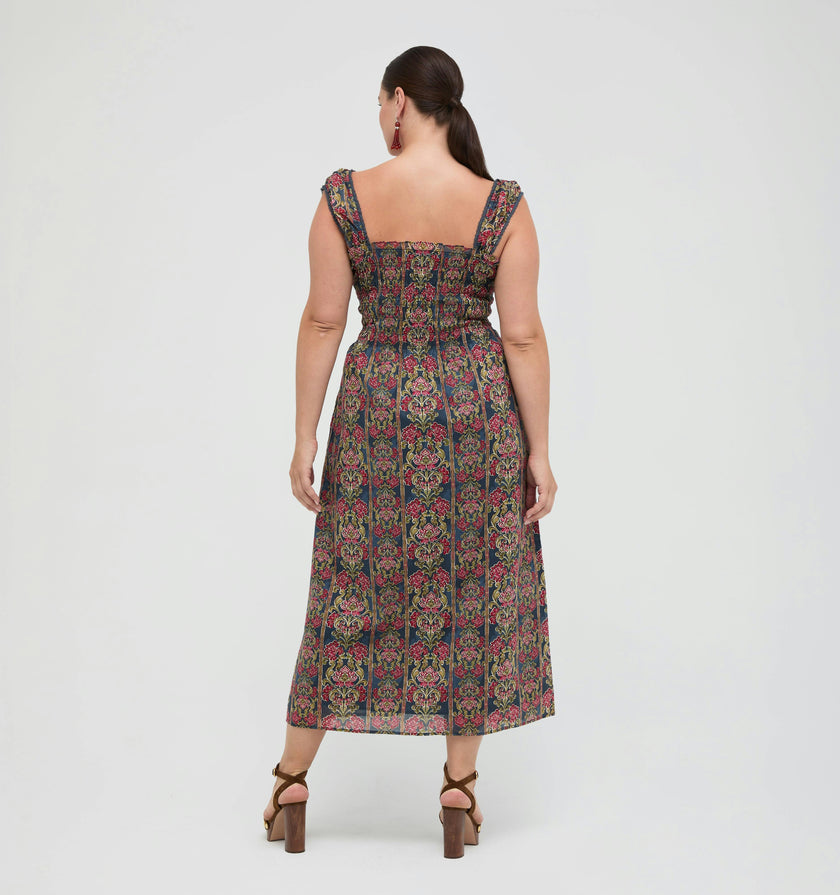 The Harper Nap Dress -  Stowell Medallion Stripe