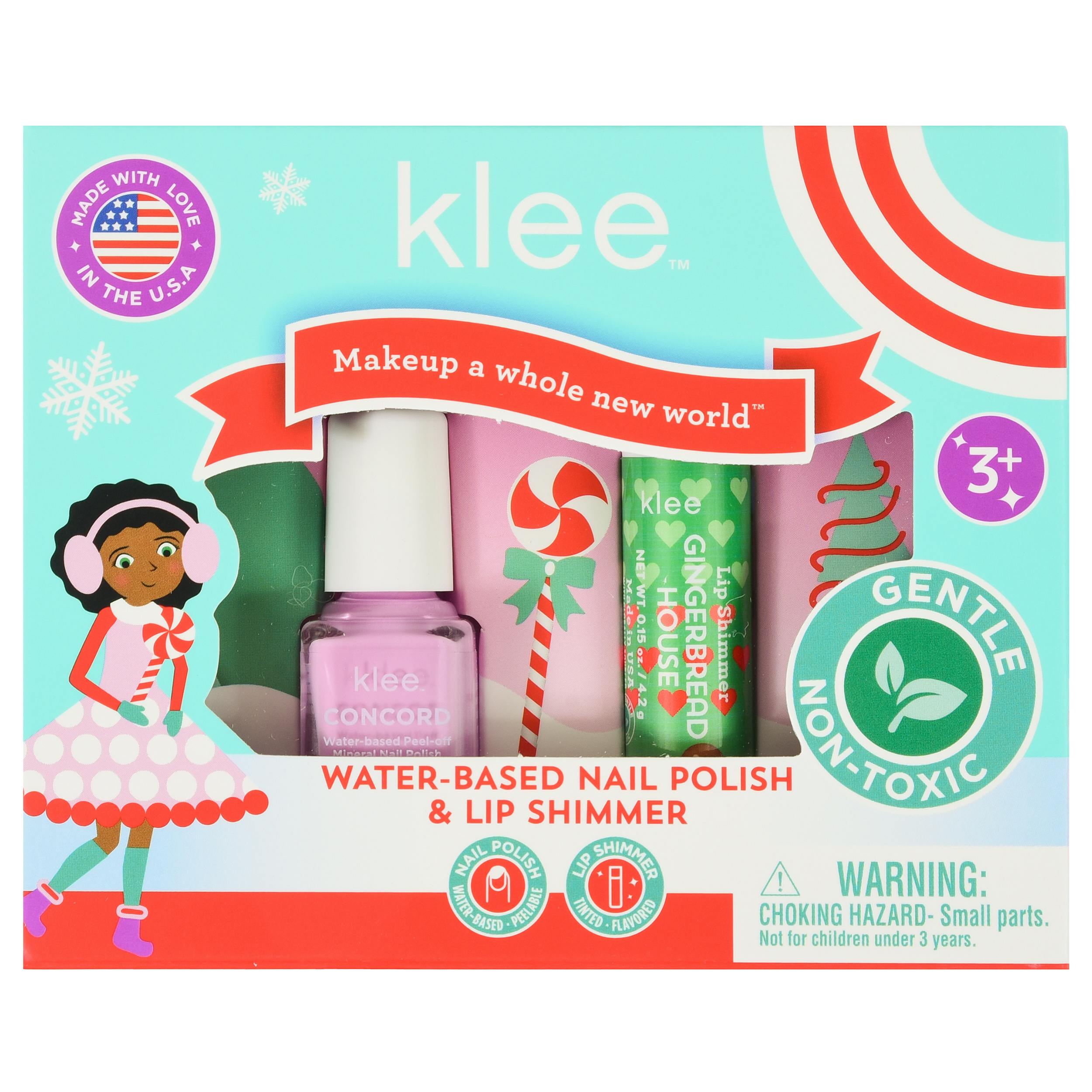 Elves' Play - Kids' Holiday Nail Polish and Lip Shimmer Set