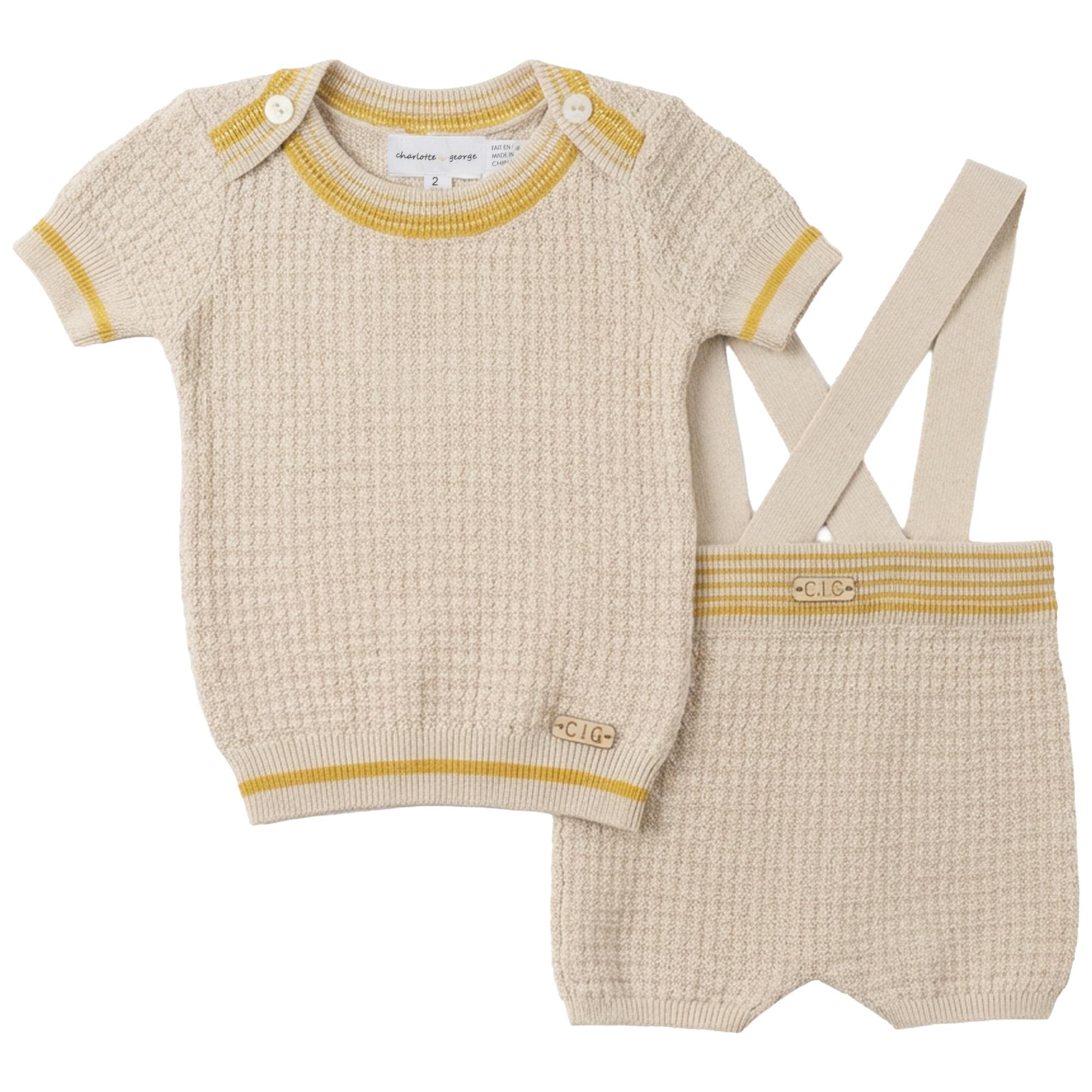 Structure Knit Overall Set