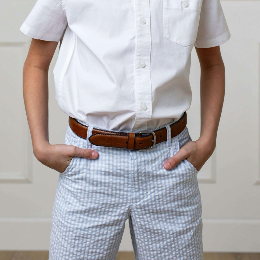 Organic Seersucker Short, Blue