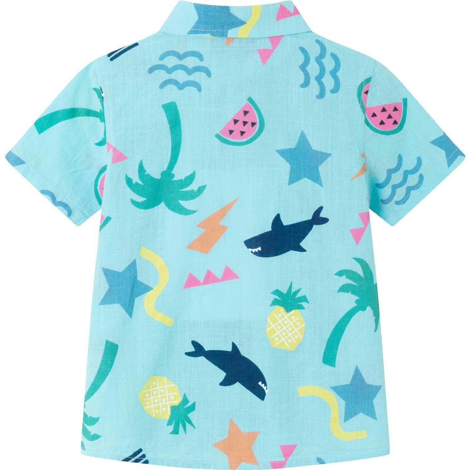 Kids 2-Piece Fun Print Matching Buttondown Set