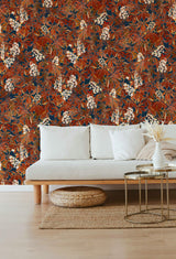 Papier peint MARRONNIERS coloris Sang de Boeuf