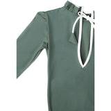 Sofia Surf Suit in Sage Green & Ivory