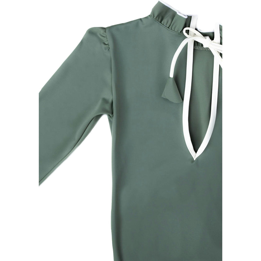 Sofia Surf Suit in Sage Green & Ivory