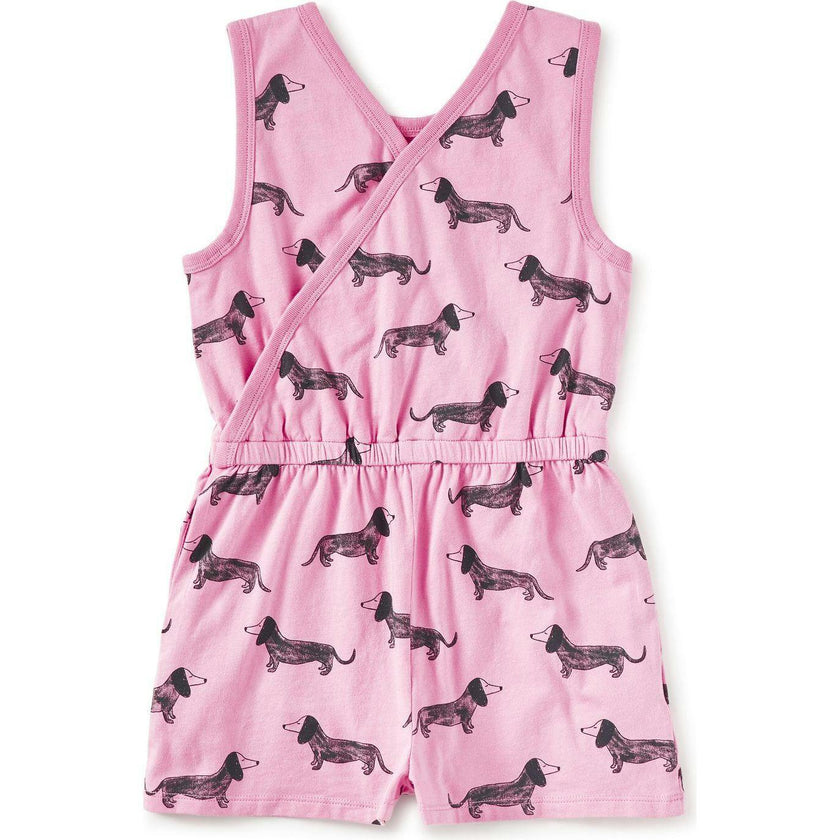 Reversible Wrap Romper, Pink