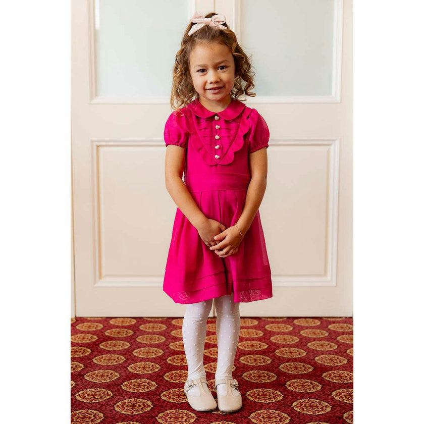 Mini Cassian Dress in Hot Pink