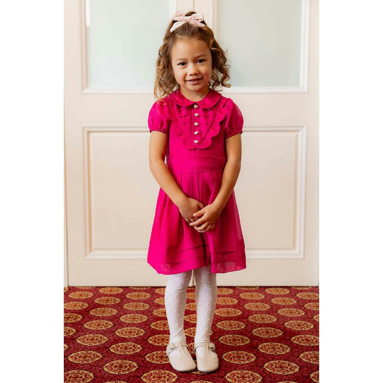 Mini Cassian Dress in Hot Pink