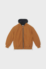 Padded Bomber Jacket With Removable Hood