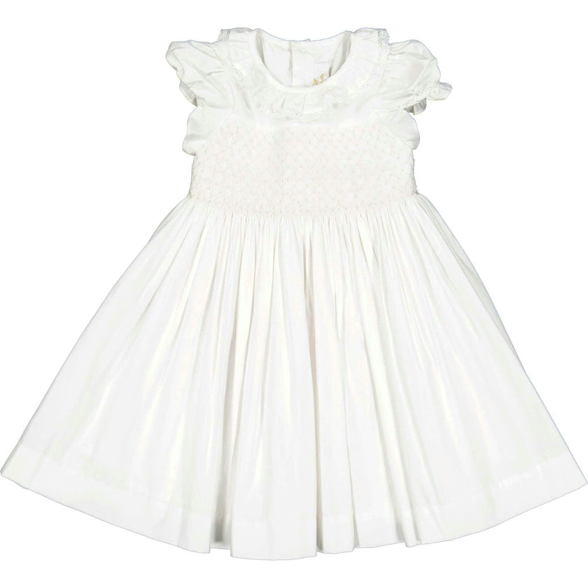 Antoinette Ceremony White Smocked Girl Dress