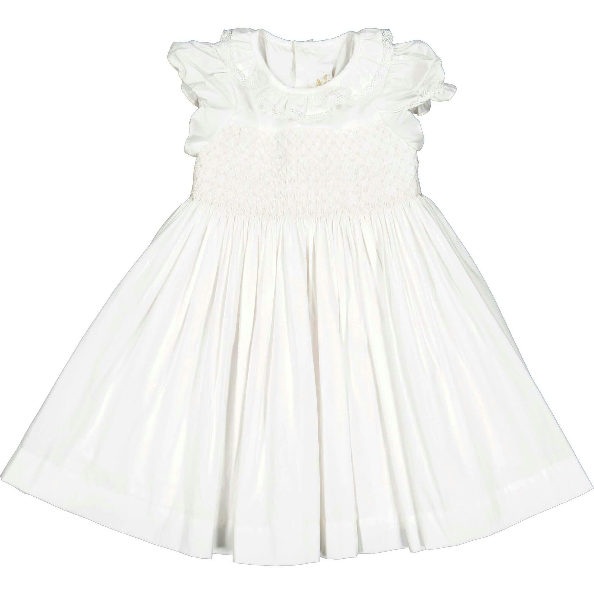Antoinette Ceremony White Smocked Girl Dress