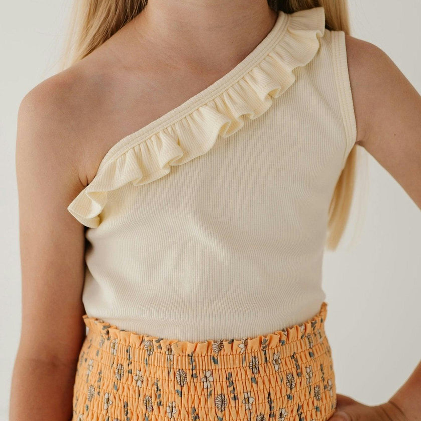 One-Shoulder Ribbed Tank