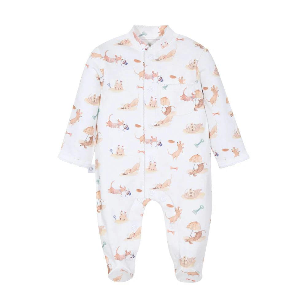 Beach Dogs Pima Cotton Baby One-Piece Pajamas
