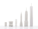 Chess Set Acrylic NEW YORK with Wood Map Board